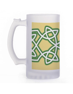 Boccale di birra Celtic Knots, vetro traslucido 2