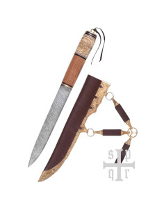 Coltello vichingo, acciaio di Damasco