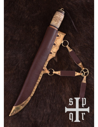 Coltello vichingo, acciaio di Damasco