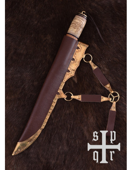 Coltello vichingo, acciaio di Damasco