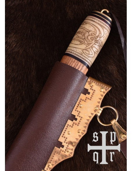 Coltello vichingo, acciaio di Damasco