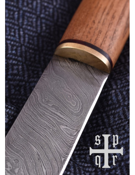 Coltello vichingo, acciaio di Damasco