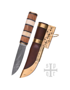 Coltello Vichingo Seax, Acciaio Damasco