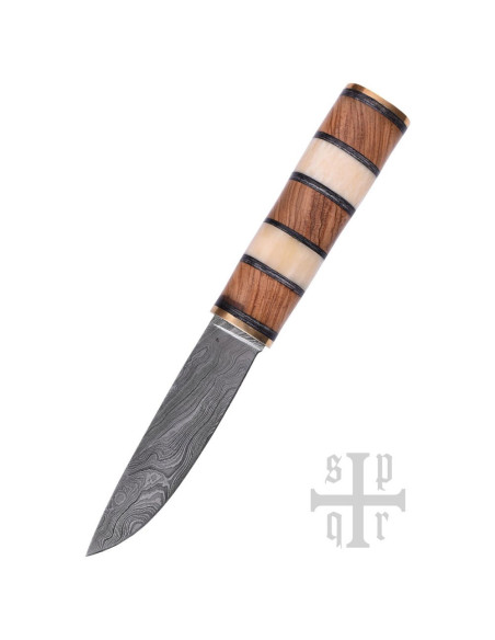 Coltello Vichingo Seax, Acciaio Damasco