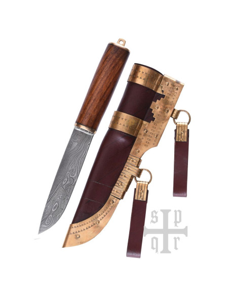 Coltello vichingo Seax Damascene
