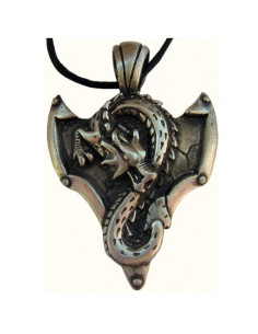 Ciondolo Feng-Shui drago elementale in metallo