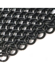 Camicia europea in cotta di maglia, annerita