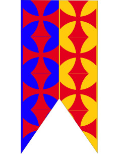 Stendardo Medievale Croci Bicolore