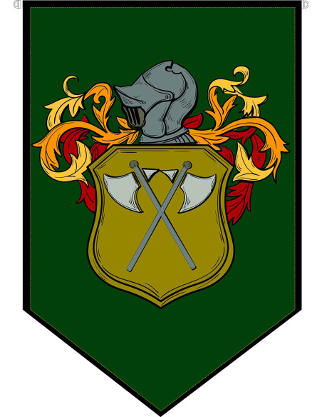 Stendardo medievale Elmo scudo...