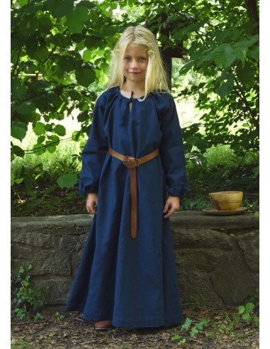 Ana vestito vichingo blu, ragazza