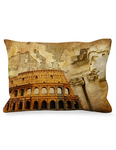 Cuscino rettangolare dell'imperatore romano accanto al Colosseo