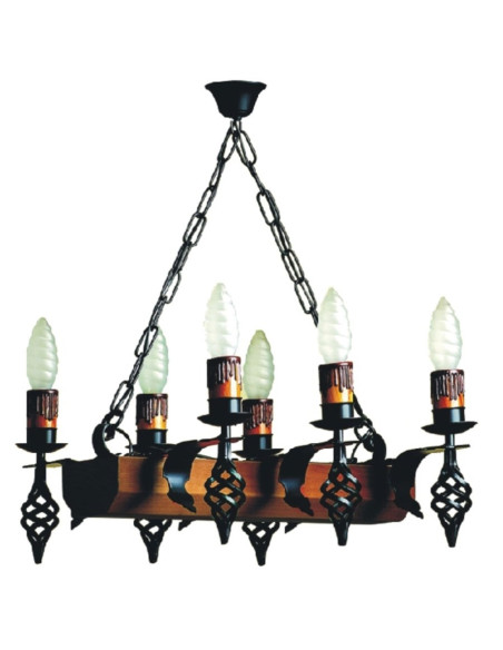 Baule di lampada medievale in ferro...