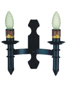 Applicare candela fucina medievale 2 luci (29x33 cm.)