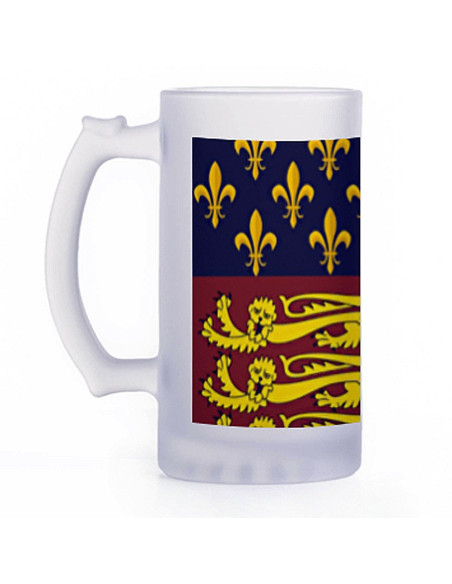 Boccale di birra medievale, vetro...