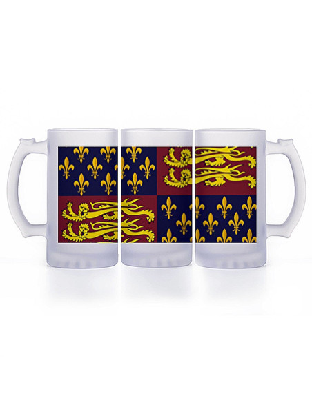 Boccale di birra medievale, vetro...