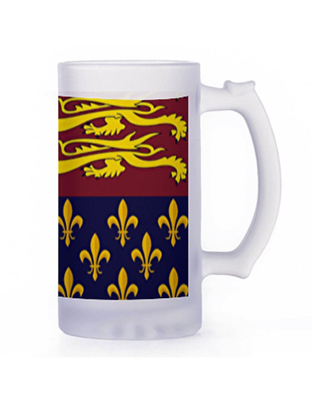 Boccale di birra medievale, vetro...