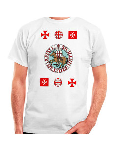 T-shirt Cavalieri Templari con Croci, manica corta
