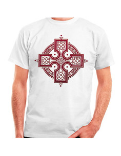 T-shirt Croce Celtica bianca, manica corta