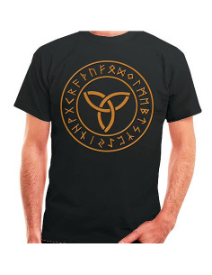 T-shirt Trisqueta celtica nera, manica corta