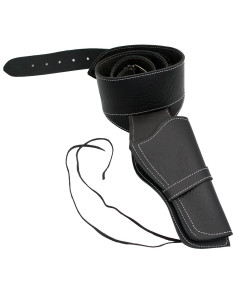 Fondina in pelle nera per revolver
