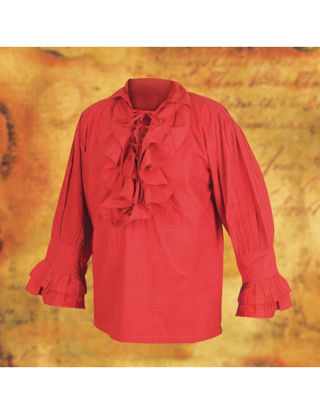 Camicia pirata ampia con lacci