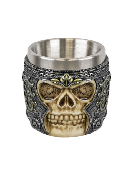 Vetro decorato con teschio