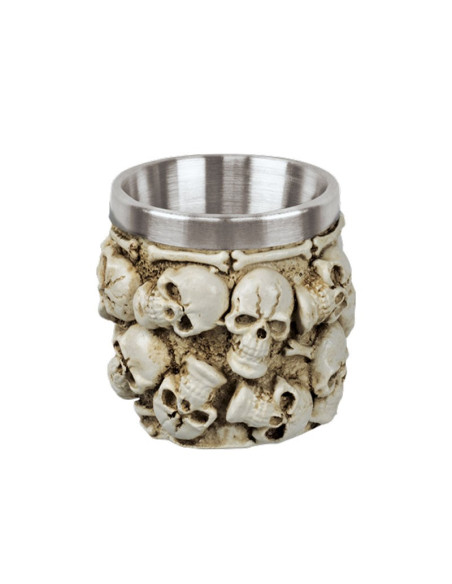 Vetro decorato con teschi