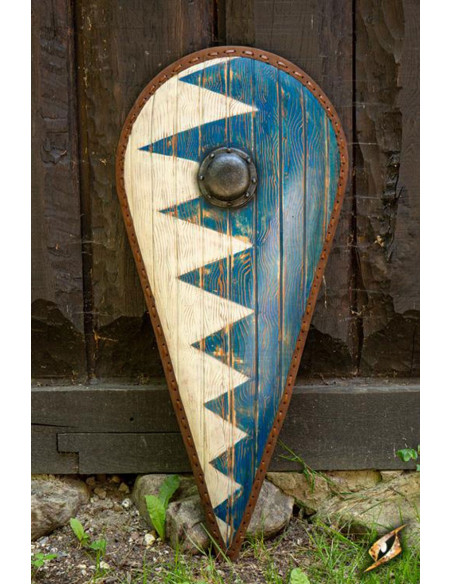 Scudo normanno bianco-blu in lattice,...