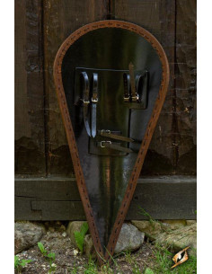 Scudo normanno bianco-blu in lattice, 115x58 cm. 2