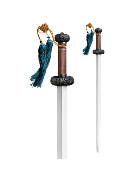 Spada cinese Gim in acciaio di Damasco