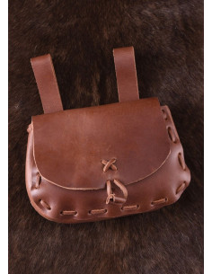 Borsa medievale reversibile, pelle di vacchetta 2