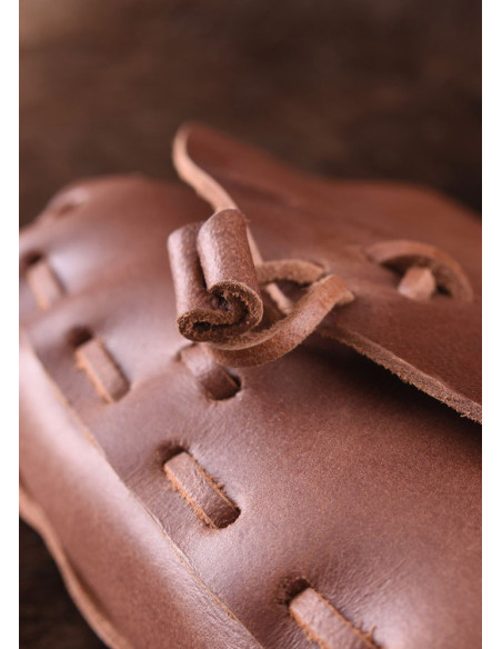 Borsa medievale reversibile, pelle di...