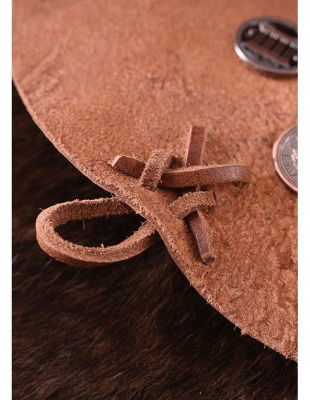 Borsa medievale reversibile, pelle di...