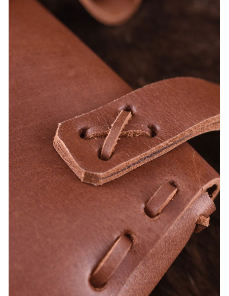 Borsa medievale reversibile, pelle di...