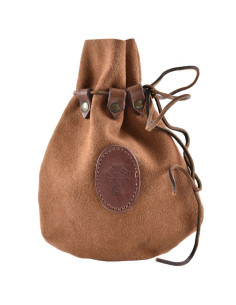 Borsa Celta in pelle scamosciata con coulisse
