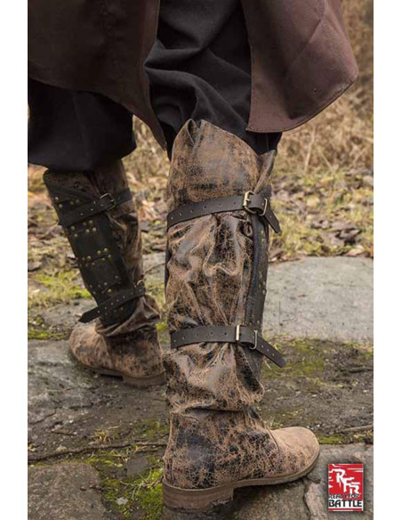 Schinieri in pelle da soldato medievale