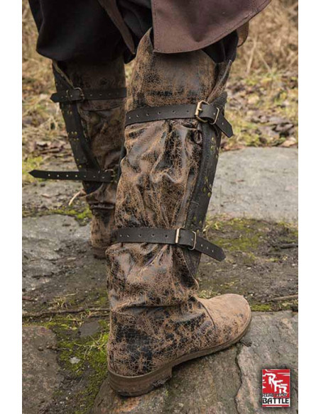 Schinieri in pelle da soldato medievale