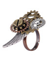 Anello regolabile con ala d'angelo Steampunk