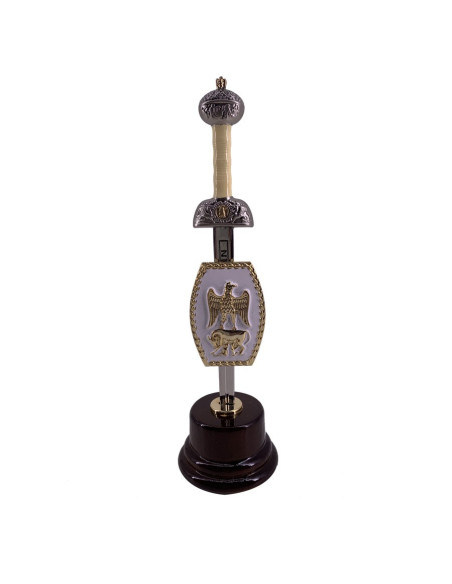 Mini-spada con mini-scudo e base...