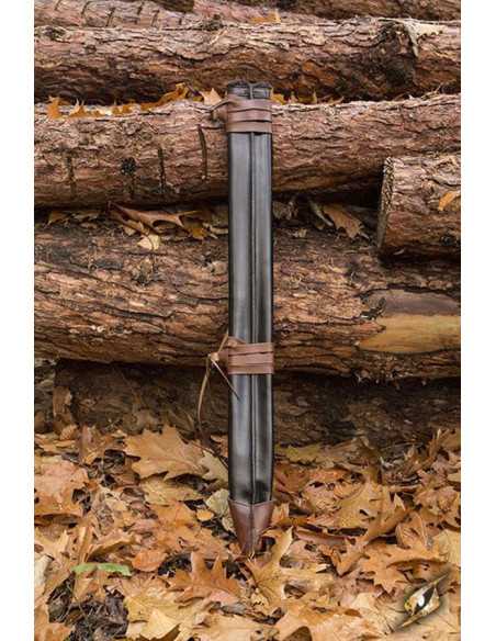 Lungo fodero in pelle, mano destra