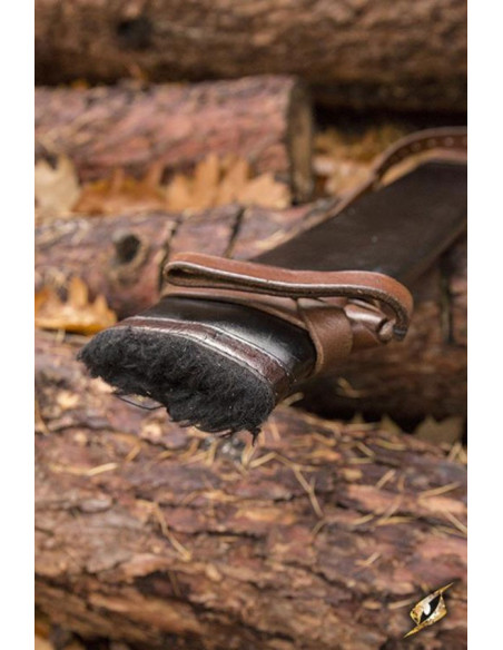 Lungo fodero in pelle, mano destra