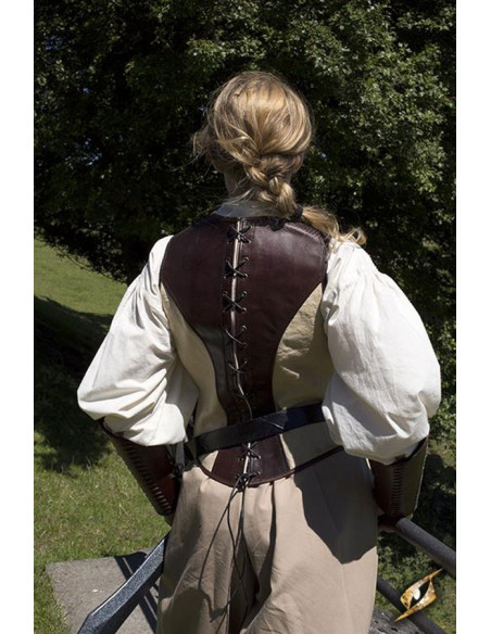 Corsetto canaglia in pelle medievale