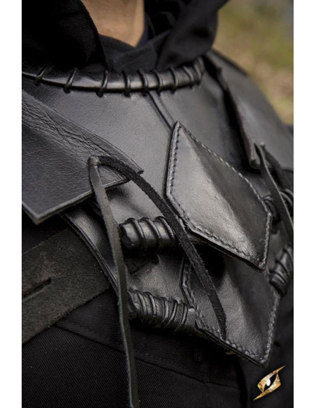 Gorgiera da elfo in pelle nera