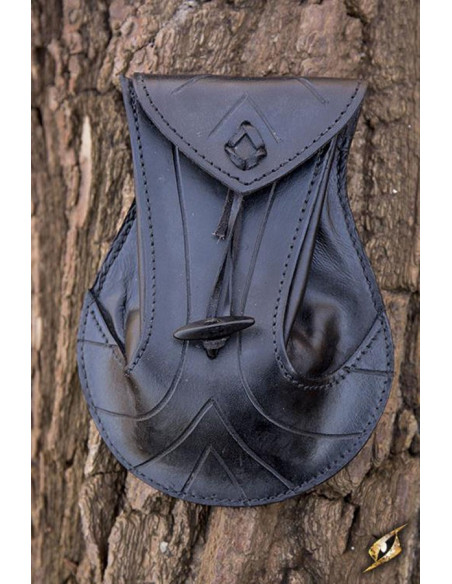 Borsa elfica in pelle nera