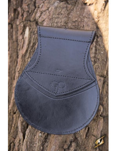 Borsa elfica in pelle rosso-nera 2