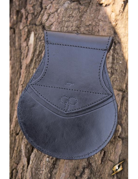 Borsa elfica in pelle rosso-nera