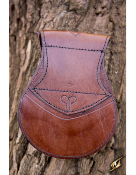 Borsa elfica in pelle marrone