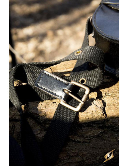 Borsa medievale rotonda nera