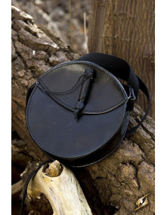 Borsa medievale rotonda nera