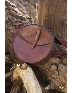 Borsa medievale rotonda marrone